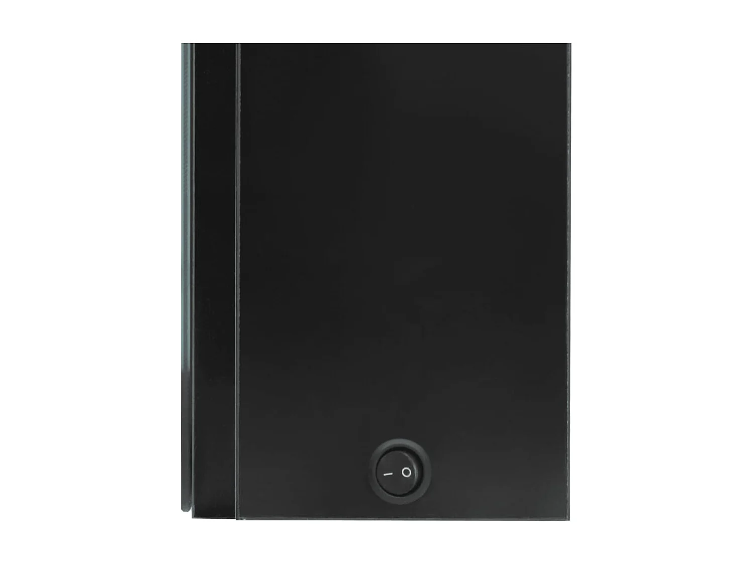 Armoire de salle de bain à miroir LED noir brillant 50x13x70 cm