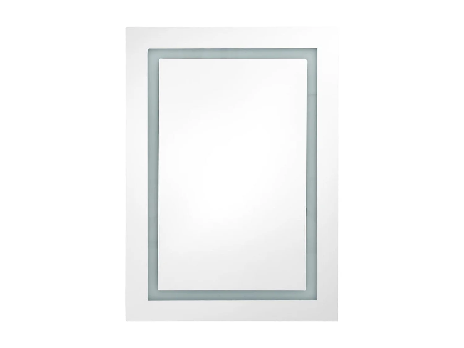 Badkamerkast met spiegel LED 50x13x70 cm glanzend zwart