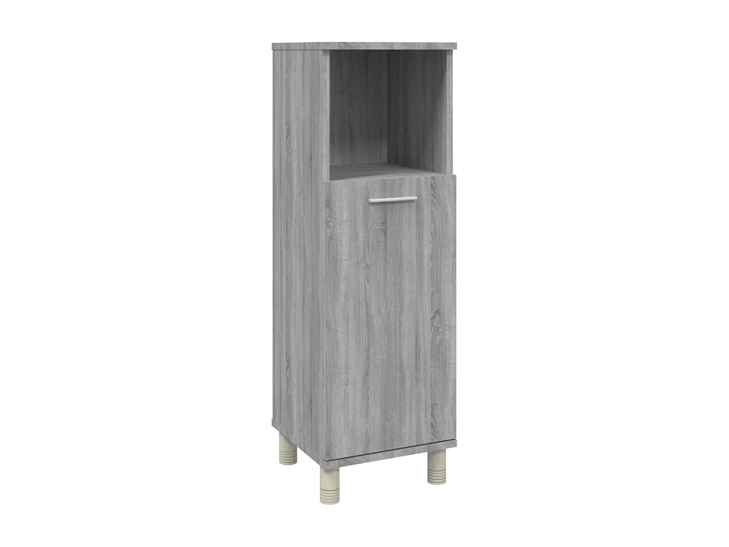 Armadietto Bagno Grigio Sonoma 30x30x95 cm in Legno Multistrato