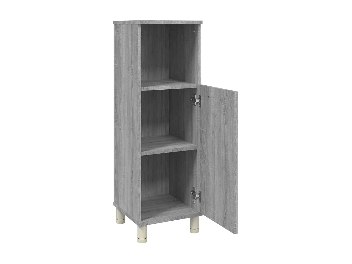 Armadietto Bagno Grigio Sonoma 30x30x95 cm in Legno Multistrato