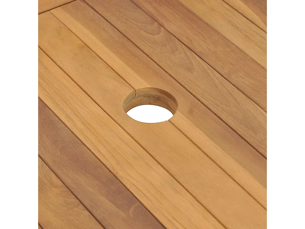 Meuble de salle de bain avec 3 paniers Teck solide 132x45x75 cm