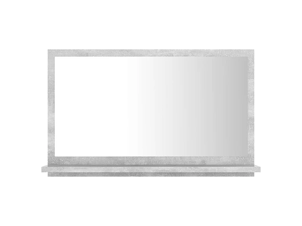 Specchio da Bagno Grigio Cemento 60x10,5x37cm Legno Multistrato