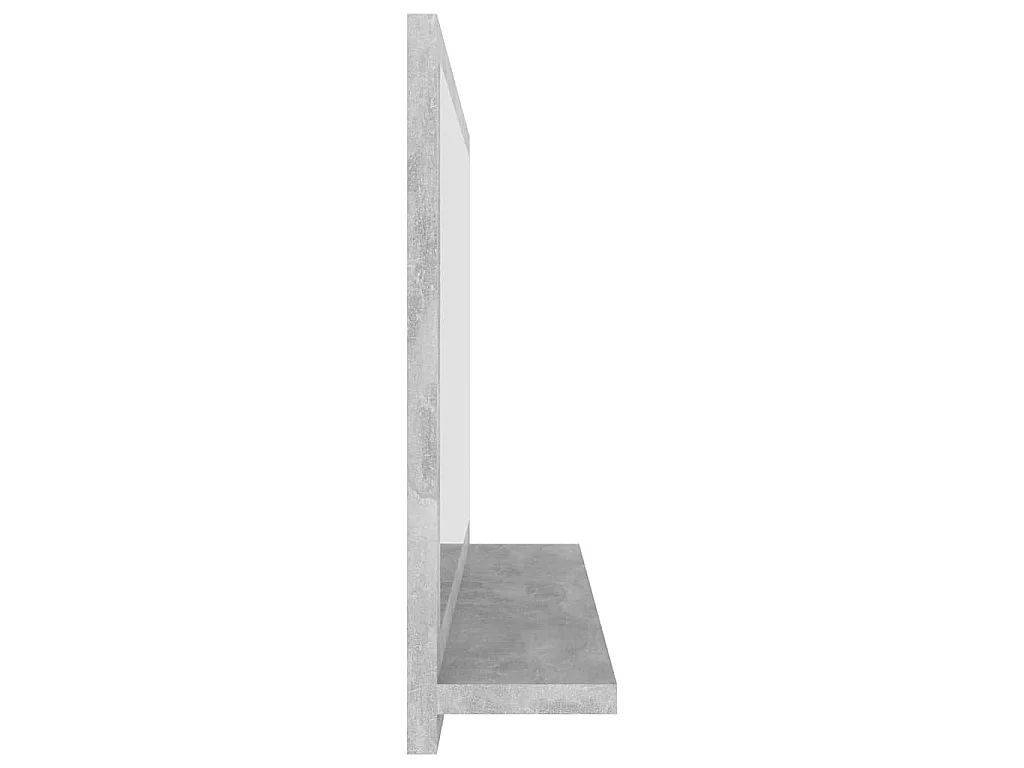 Specchio da Bagno Grigio Cemento 60x10,5x37cm Legno Multistrato