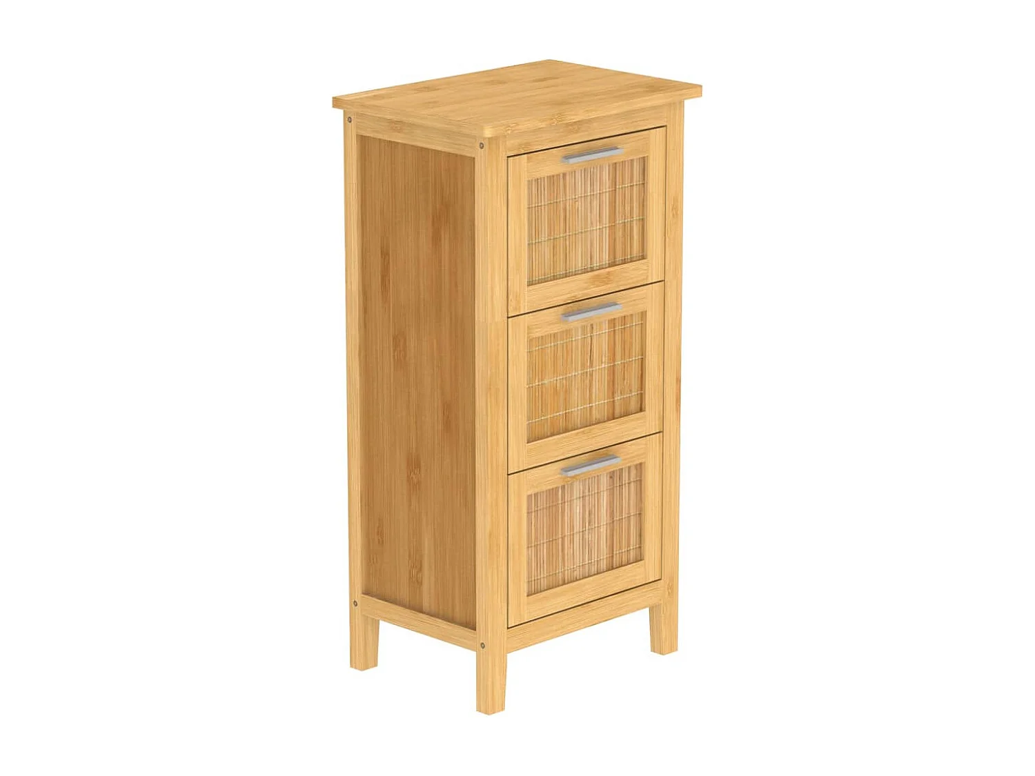 Armoire de salle de bain avec 3 tiroirs Bambou 30x42x82 cm