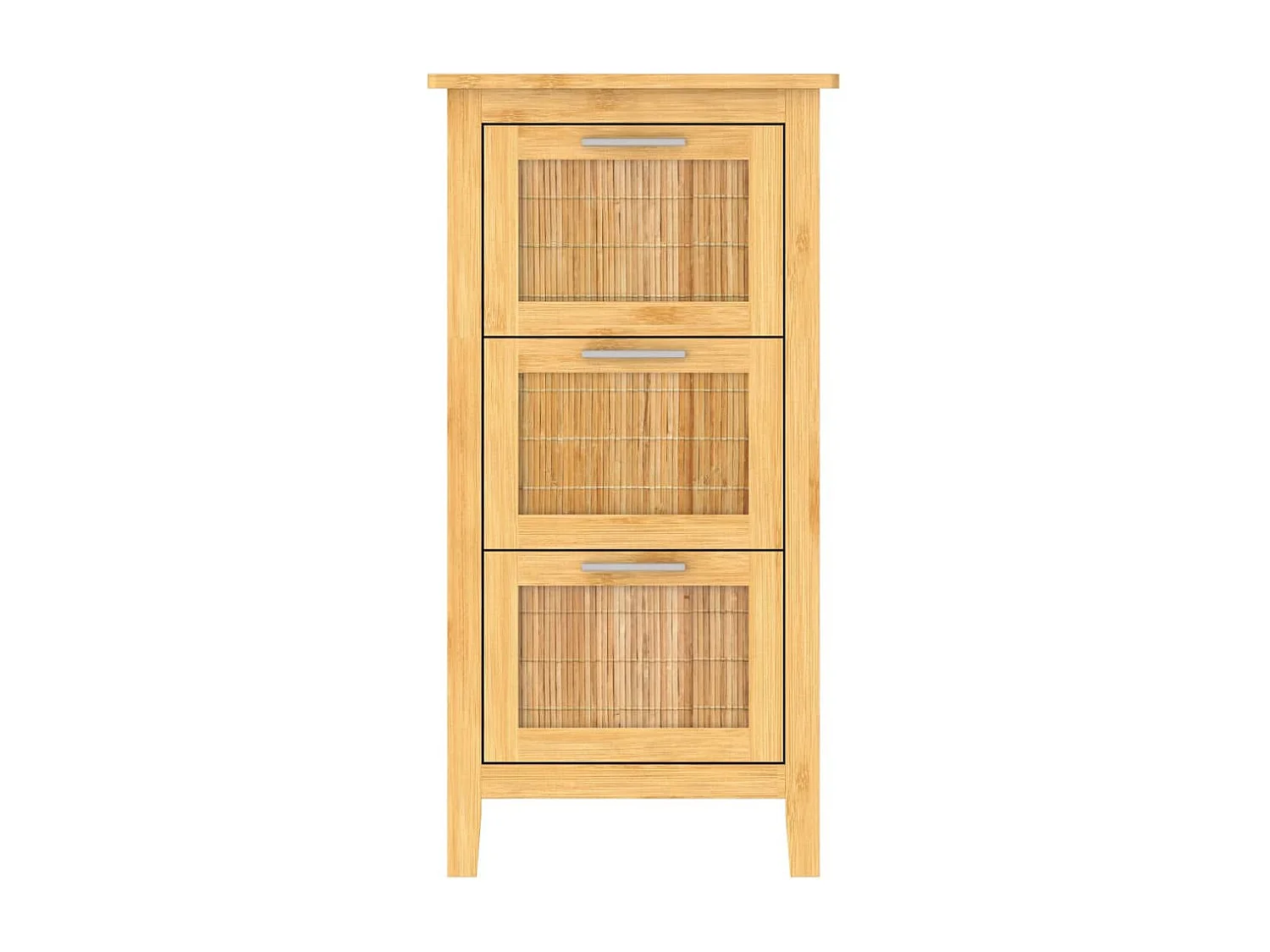 Armoire de salle de bain avec 3 tiroirs Bambou 30x42x82 cm