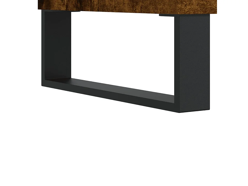 Armoire de bain chêne fumé 30x30x100 cm bois d'ingénierie