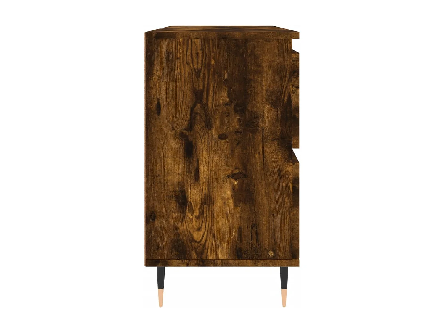 Badkamerkast 80x33x60 cm bewerkt hout gerookt eikenkleurig