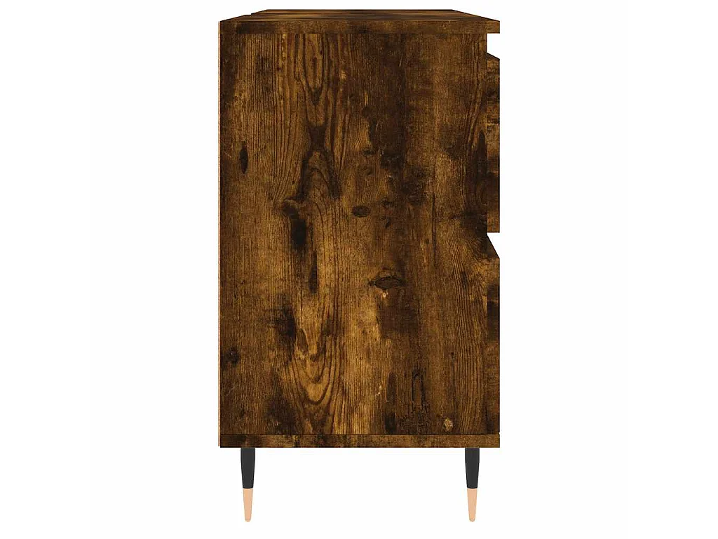 Armadietto Bagno Rovere Fumo 80x33x60 cm in Legno Multistrato
