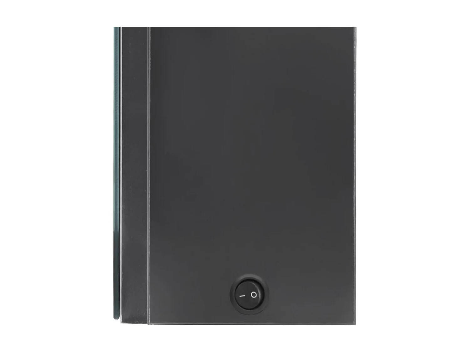 Armoire de salle de bain à miroir LED gris 80x12x68 cm