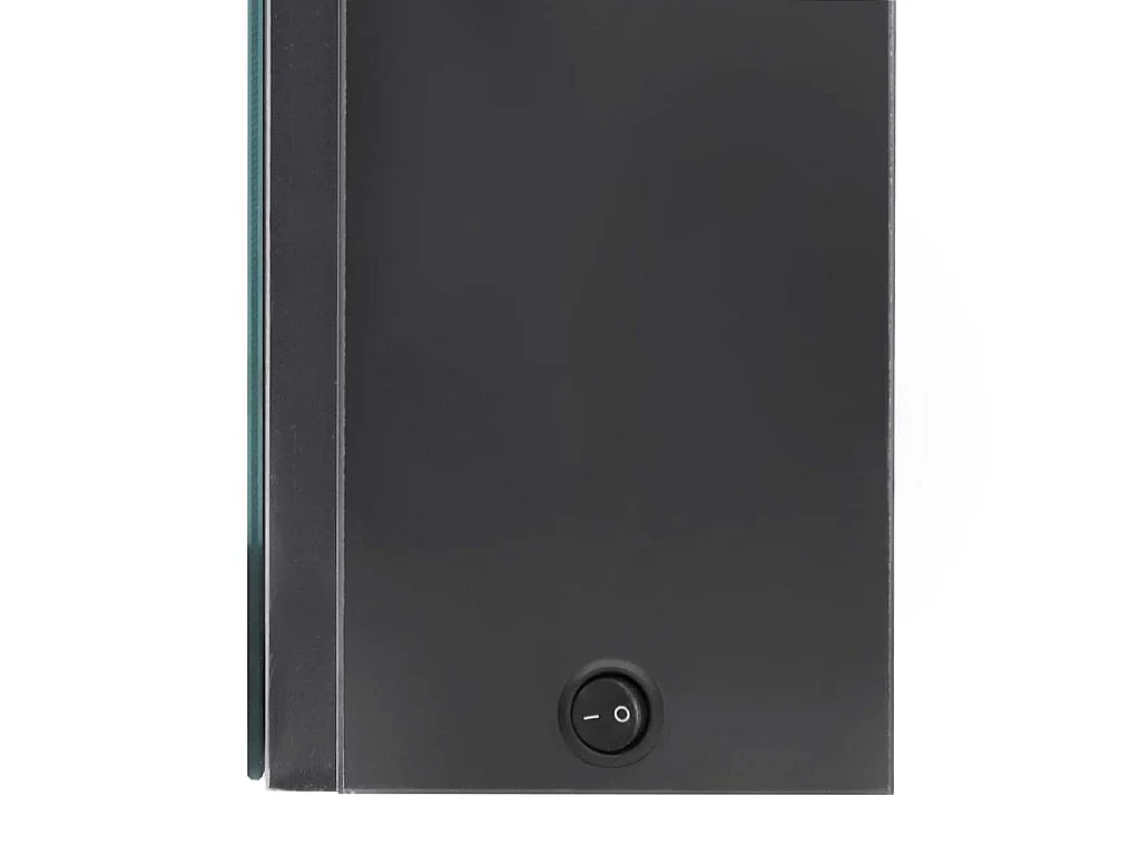 Armoire de salle de bain à miroir LED gris 80x12x68 cm
