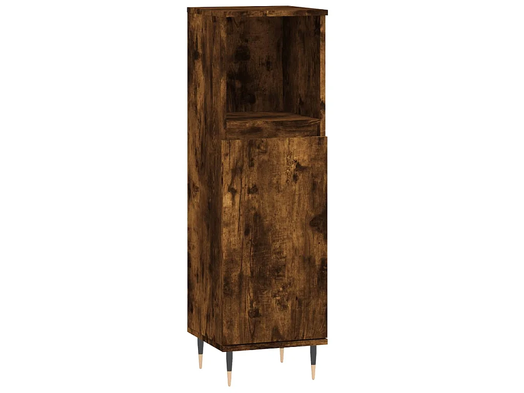 3-tlg. Badmöbel-Set Räuchereiche Holzwerkstoff