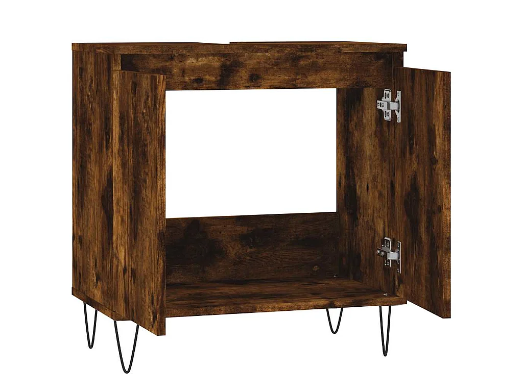 Badschrank Räuchereiche 58x33x60 cm Holzwerkstoff