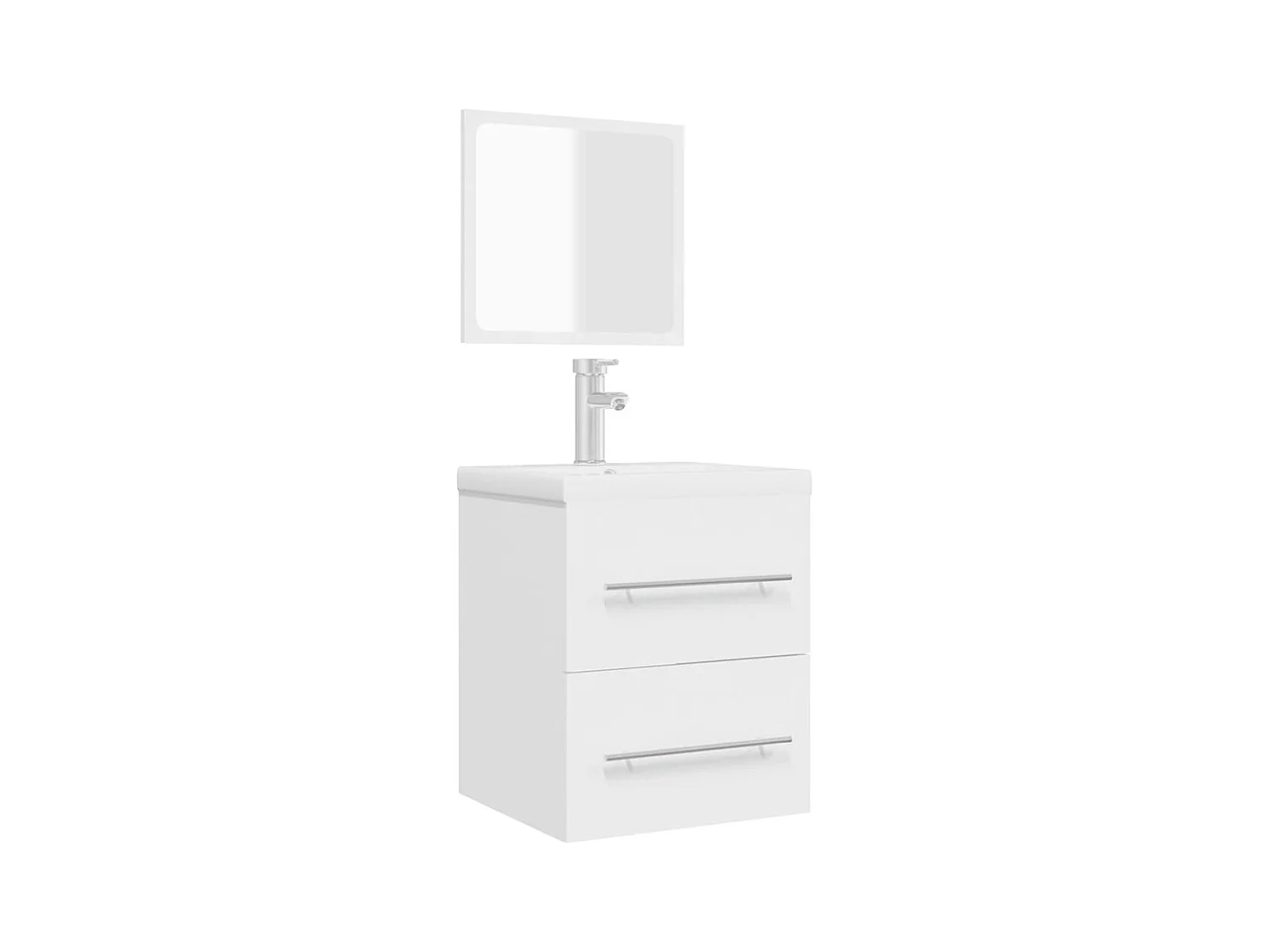 Armoire de salle de bain avec miroir Blanc 41x38,5x48 cm