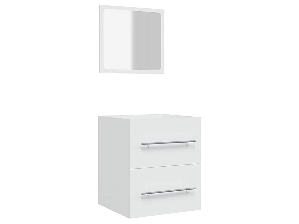 Armoire de salle de bain avec miroir Blanc 41x38,5x48 cm