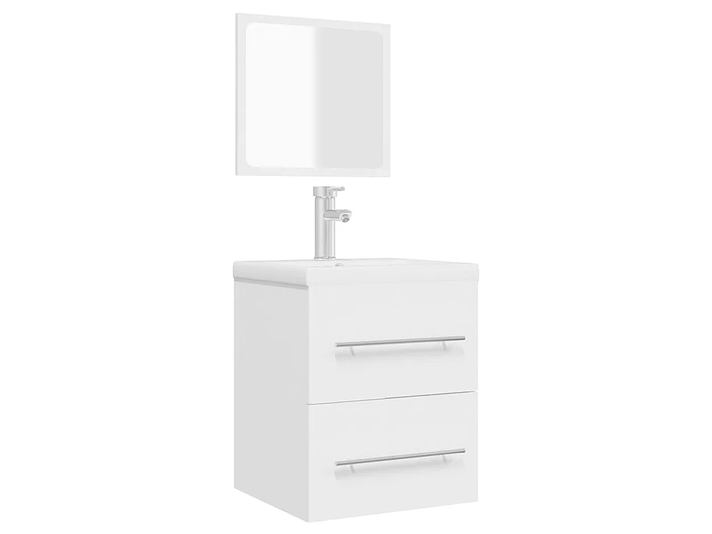 Armoire de salle de bain avec miroir Blanc 41x38,5x48 cm