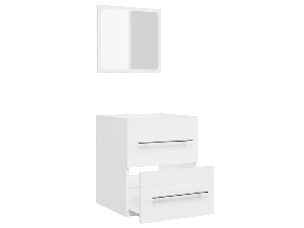 Armoire de salle de bain avec miroir Blanc 41x38,5x48 cm