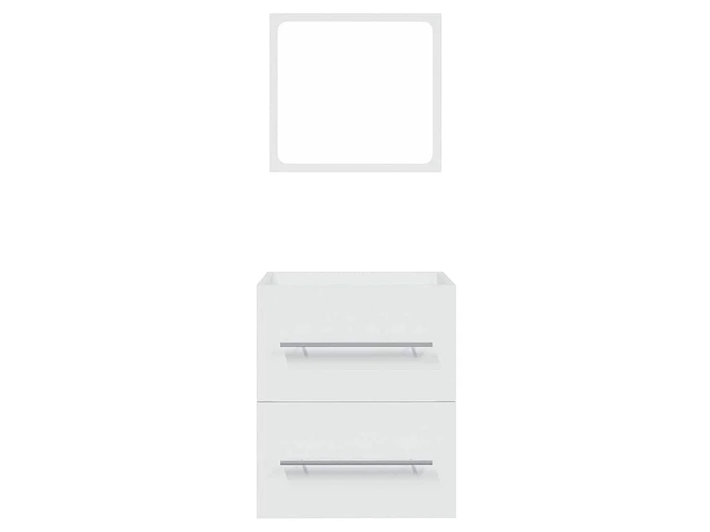 Armario de baño con espejo blanco 41x38,5x48 cm