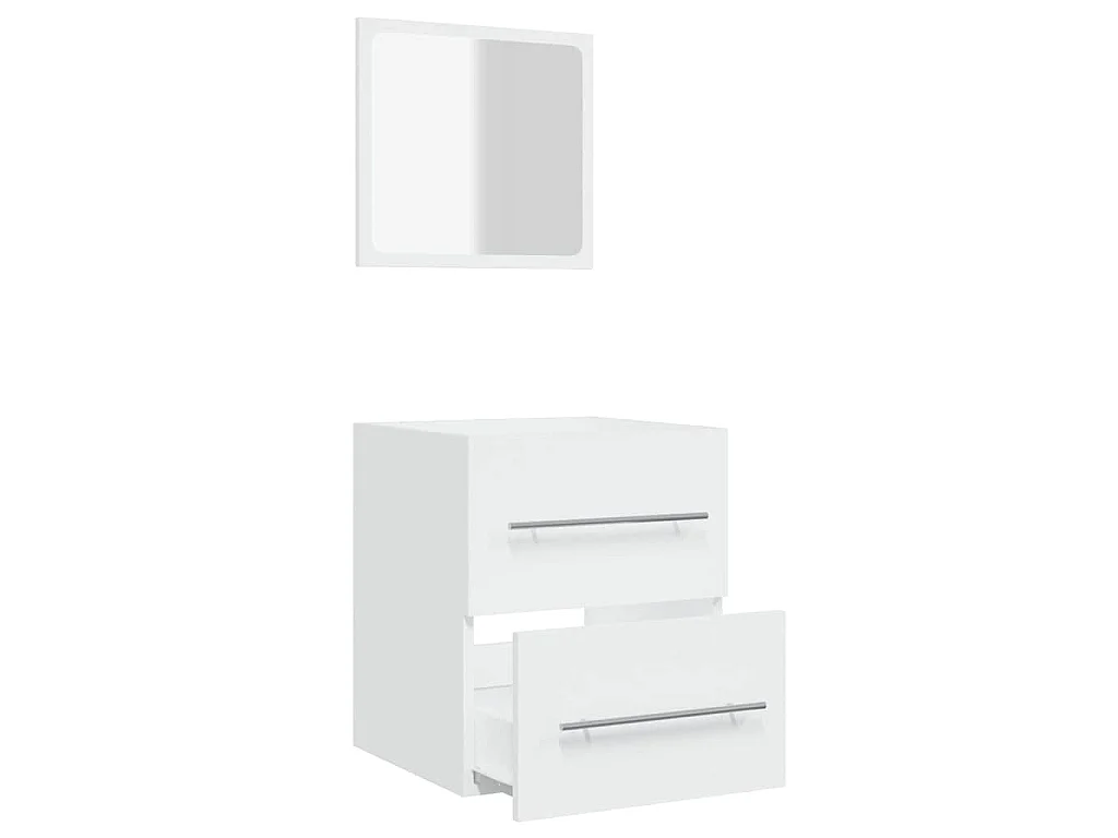 Armario de baño con espejo blanco 41x38,5x48 cm