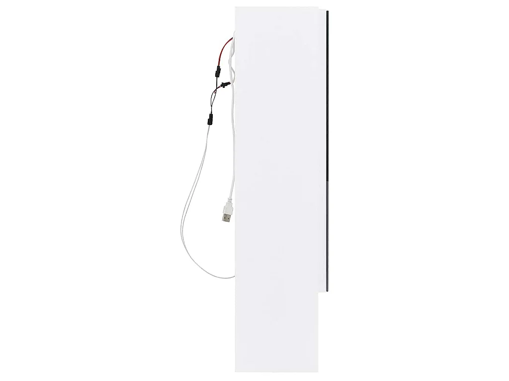 Badkamerspiegelkast LED 80x15x60 cm MDF wit