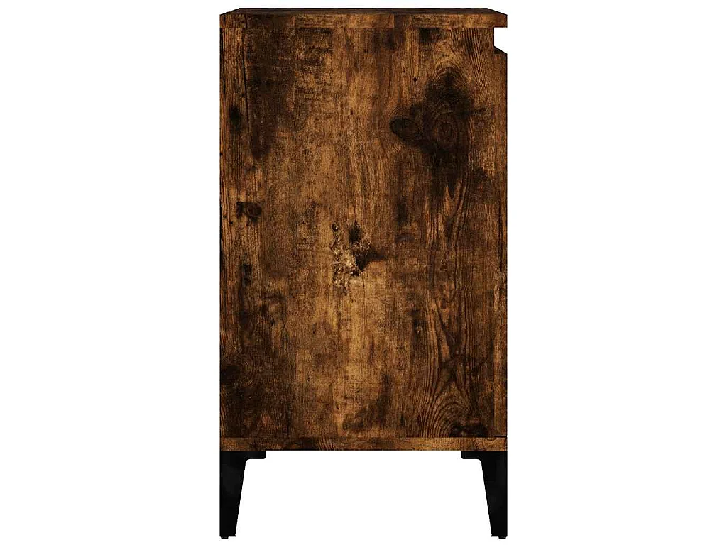 Meuble d'évier chêne fumé 58x33x60 cm bois d'ingénierie