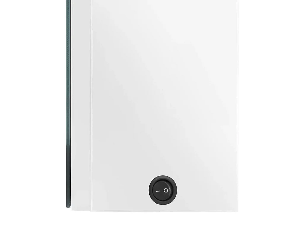 Armoire de salle de bain à miroir LED Blanc brillant 80x12x68cm