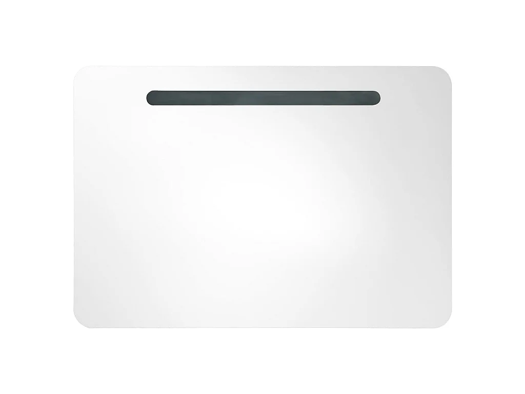 Armoire de salle de bain à miroir LED 80x9,5x55 cm