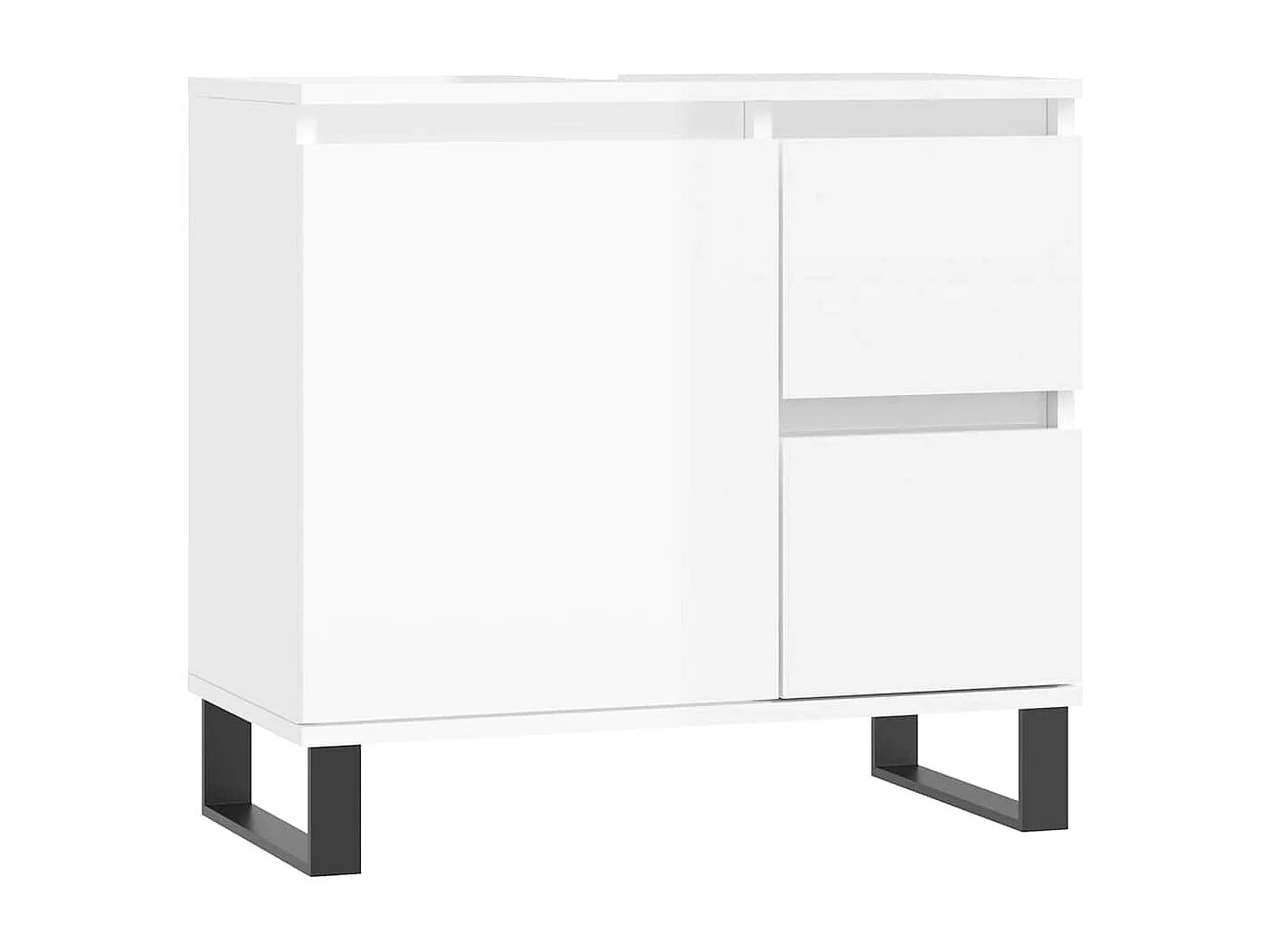 Armário casa 65x33x60 cm derivados de madeira branco brilhante