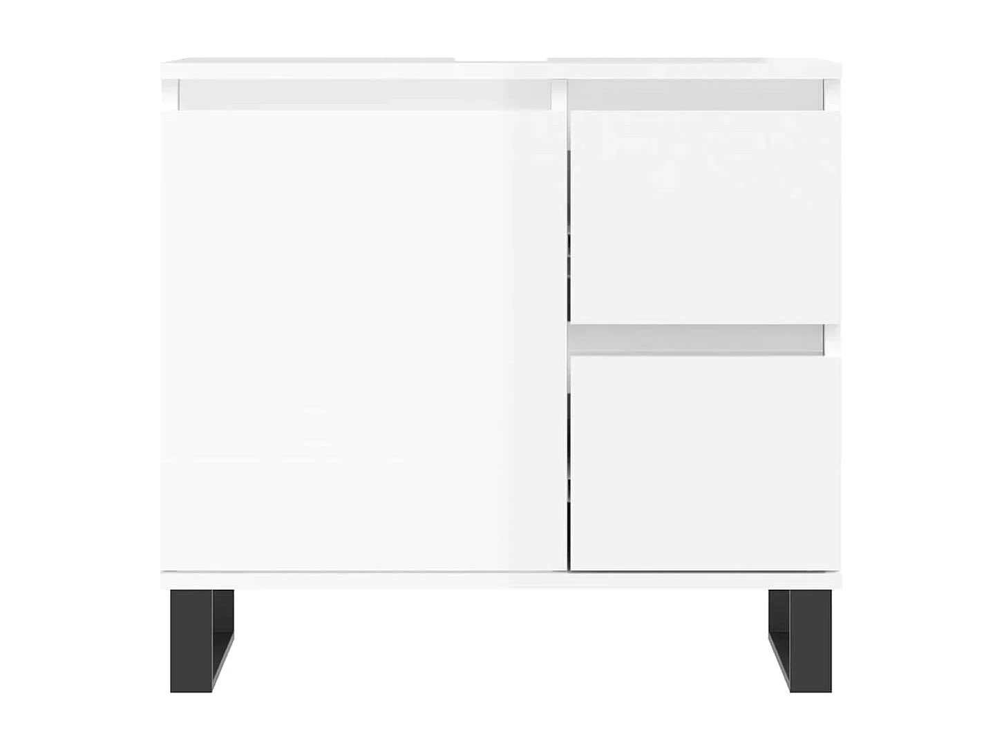 Armário casa 65x33x60 cm derivados de madeira branco brilhante