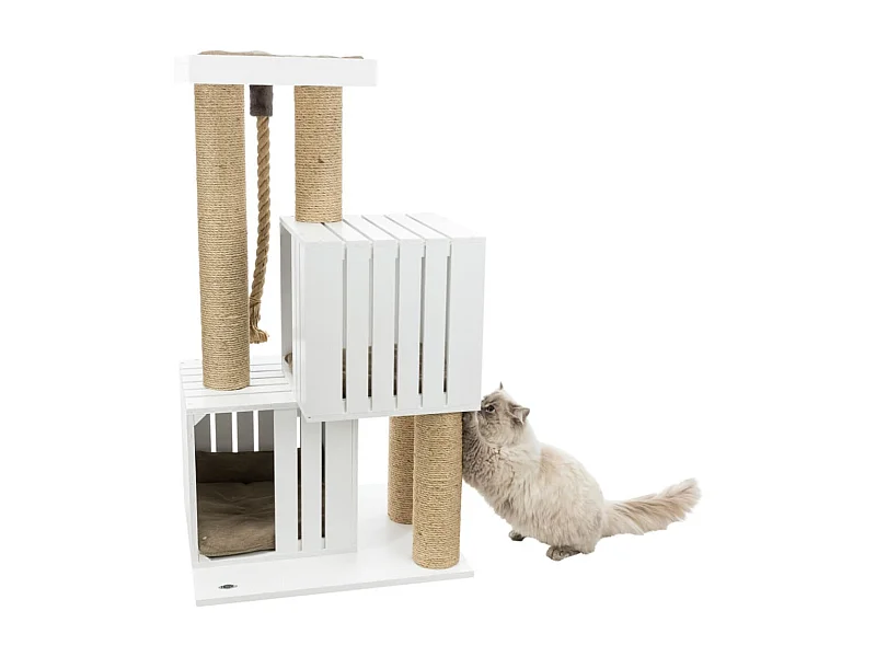 Griffoir pour chats BE NORDIC Skadi Blanc et sable