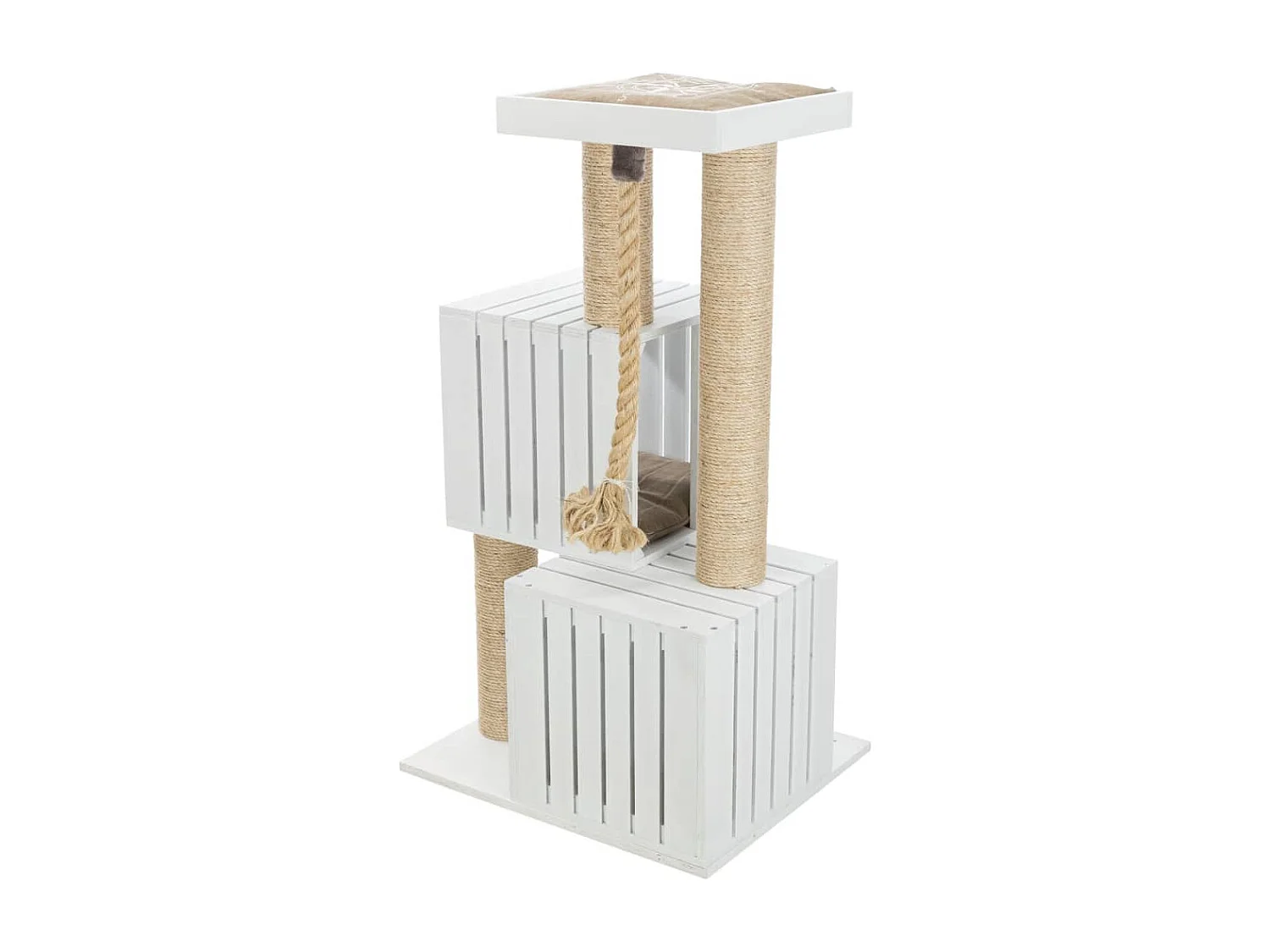 Griffoir pour chats BE NORDIC Skadi Blanc et sable