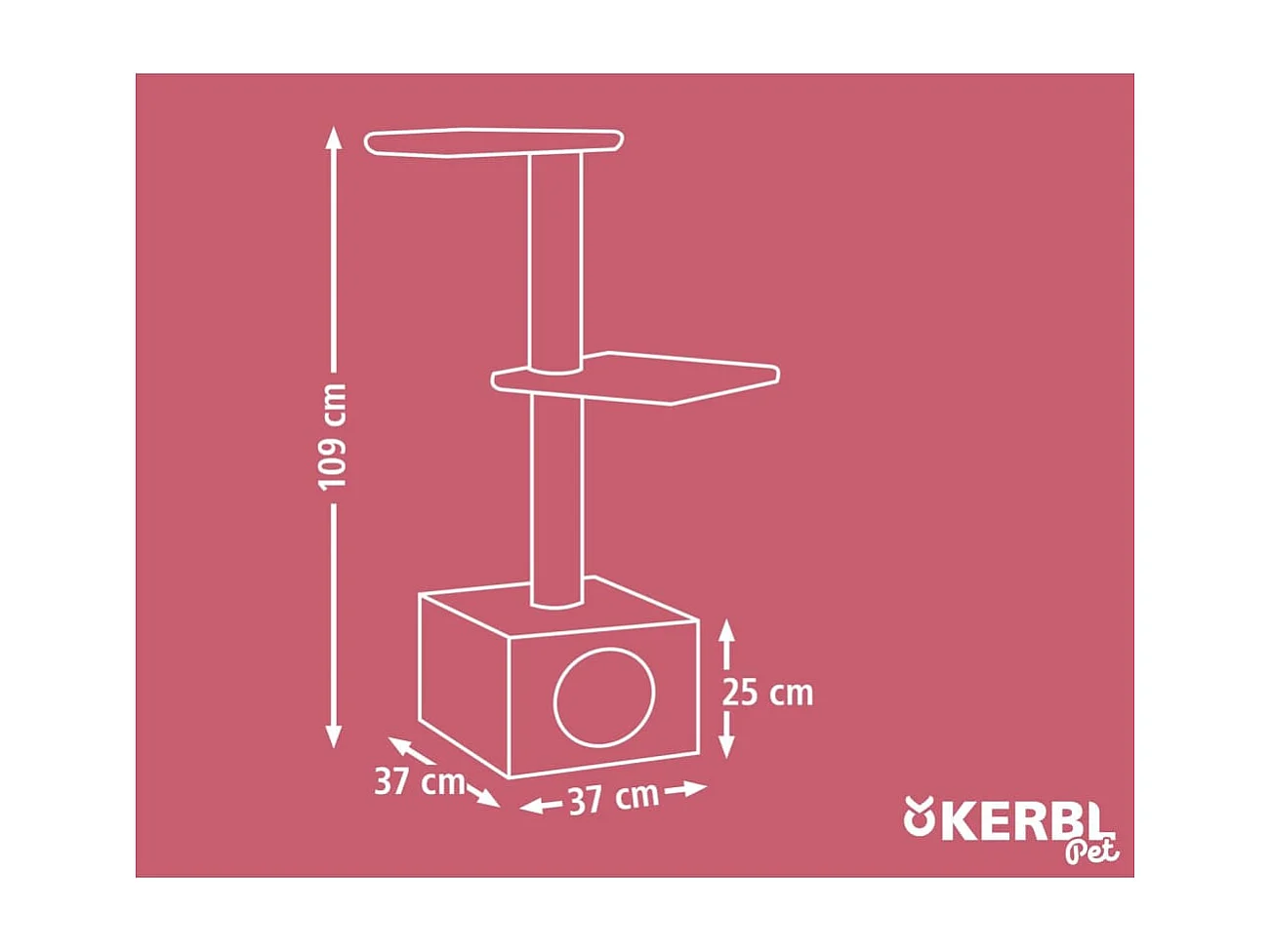 Arbre à chat Venus 109 cm Marron