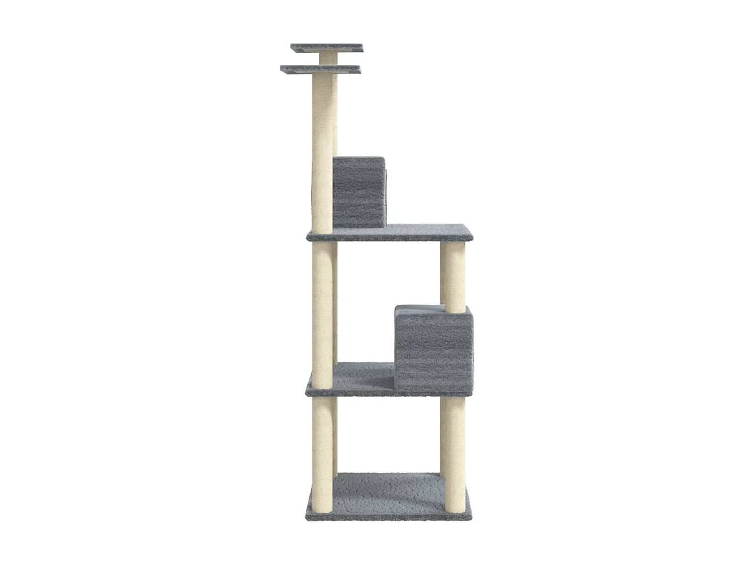 Arbre à chat avec griffoirs en sisal Gris clair 141 cm