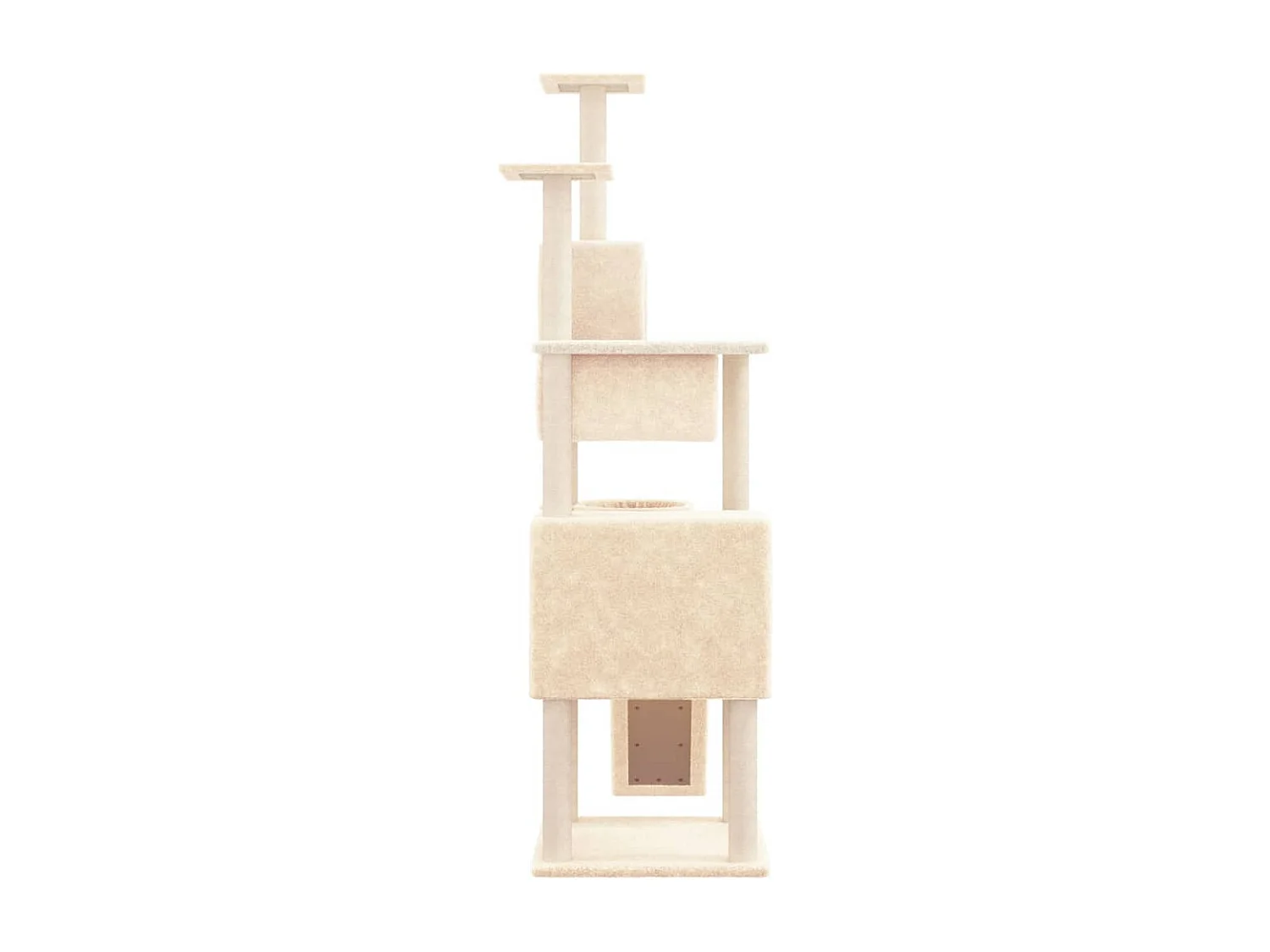 Árvore para gatos c/ postes arranhadores sisal 168 cm cor creme