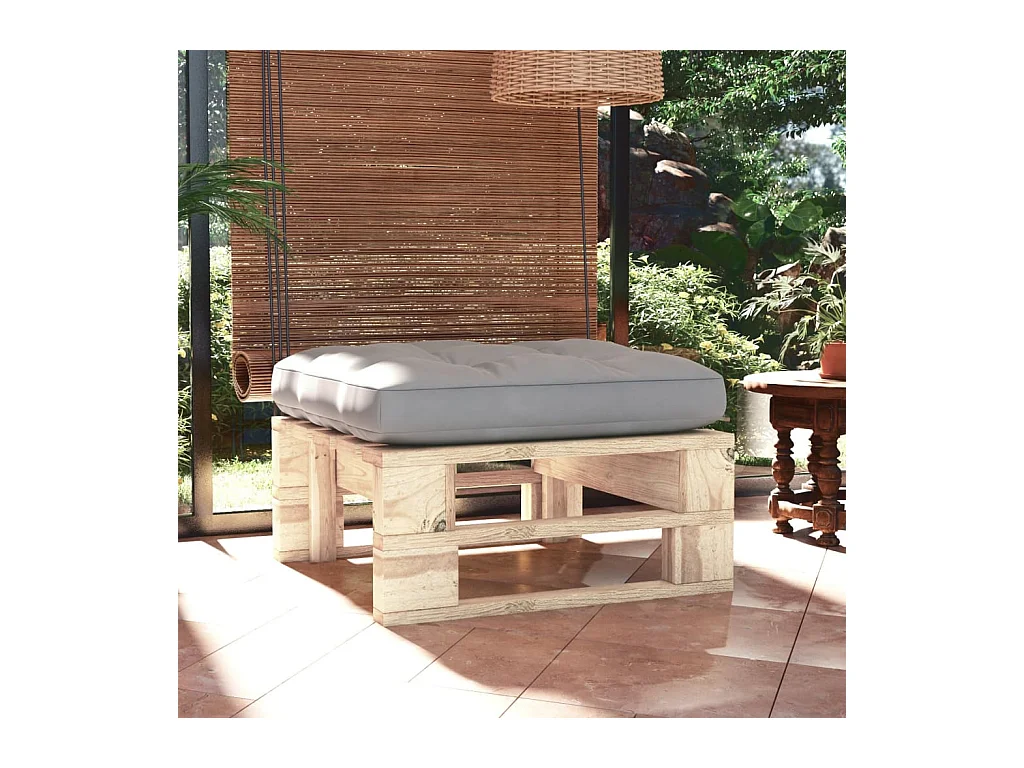 Pouf palette de jardin bois de pin imprégné