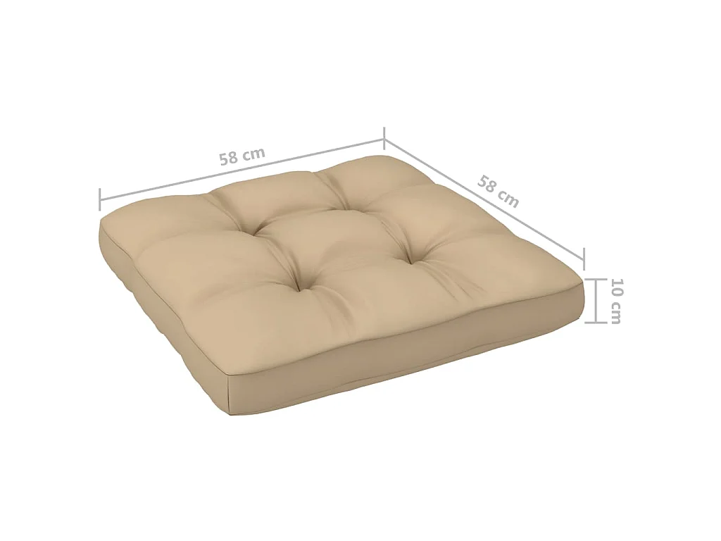 Pouf palette de jardin Bois de pin imprégné de blanc