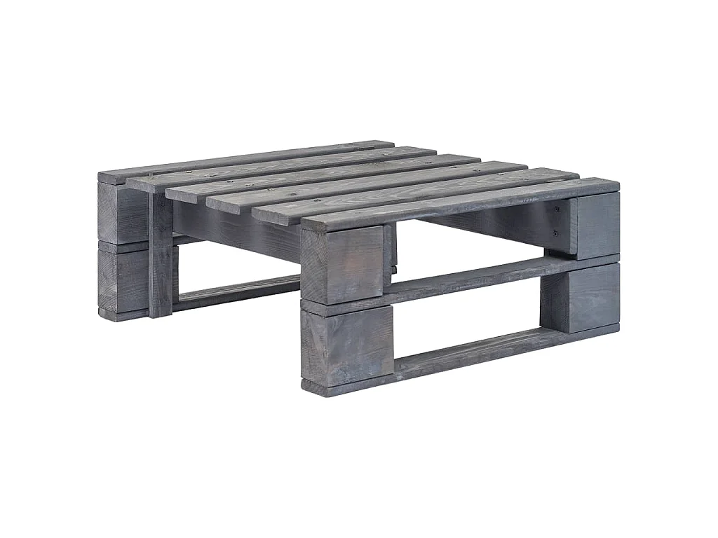 Tuinhocker pallet geïmpregneerd grenenhout grijs
