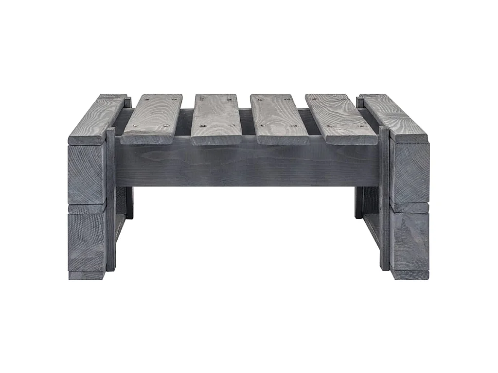 Pouf palette de jardin Bois de pin imprégné de gris
