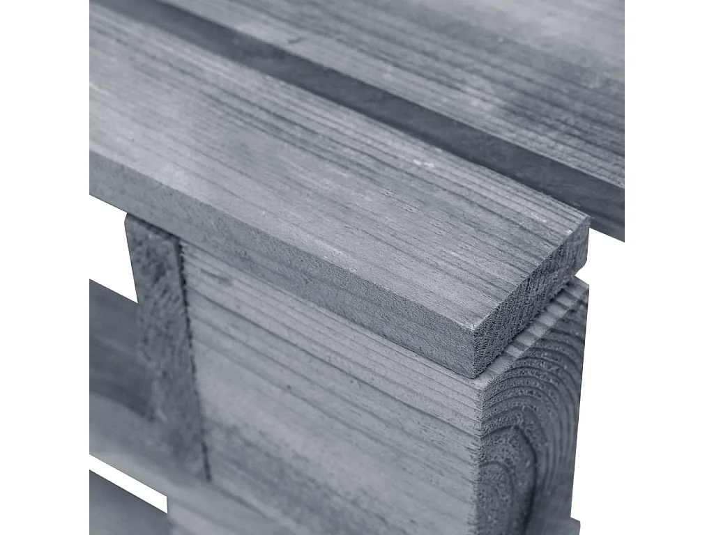 Pouf palette de jardin Bois de pin imprégné de gris