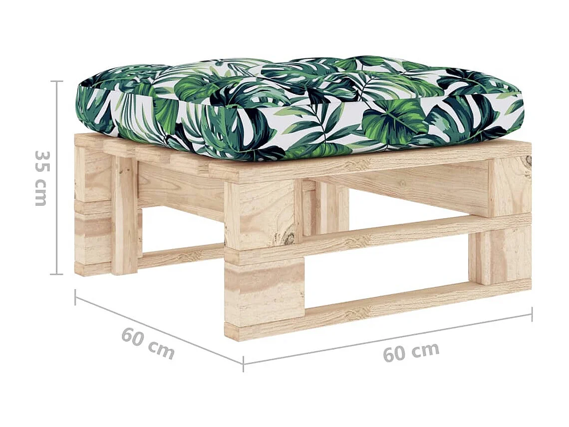 Pouf palette de jardin bois de pin imprégné
