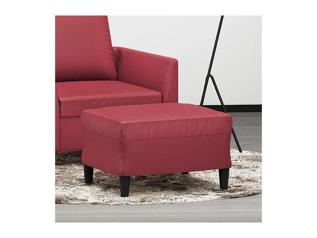 Repose-pied Rouge bordeaux 60x50x41 cm Similicuir