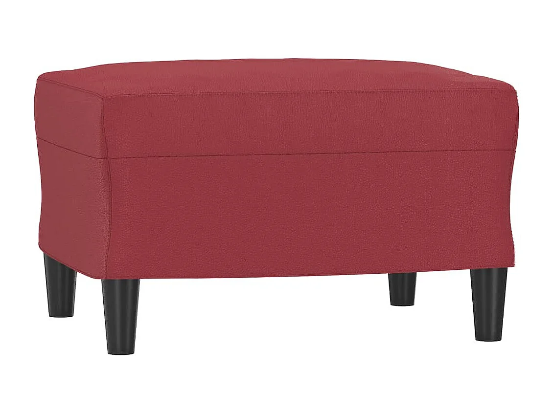 Repose-pied Rouge bordeaux 60x50x41 cm Similicuir