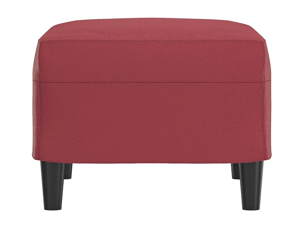 Repose-pied Rouge bordeaux 60x50x41 cm Similicuir