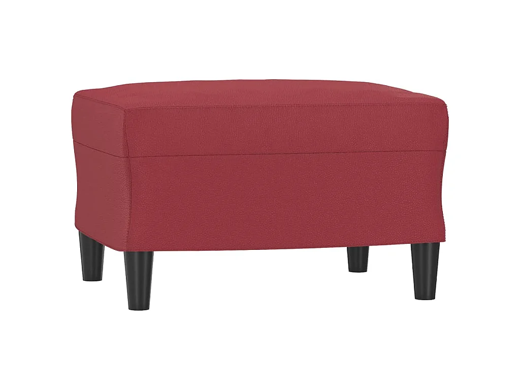 Poggiapiedi Rosso Vino 60x50x41 cm in Similpelle