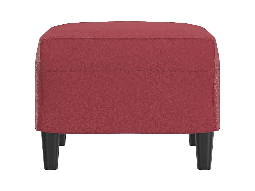 Poggiapiedi Rosso Vino 60x50x41 cm in Similpelle