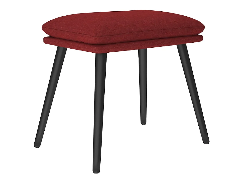 Repose-pied Rouge 45x29,5x35 cm Tissu