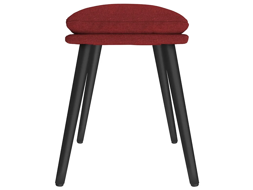 Repose-pied Rouge 45x29,5x35 cm Tissu