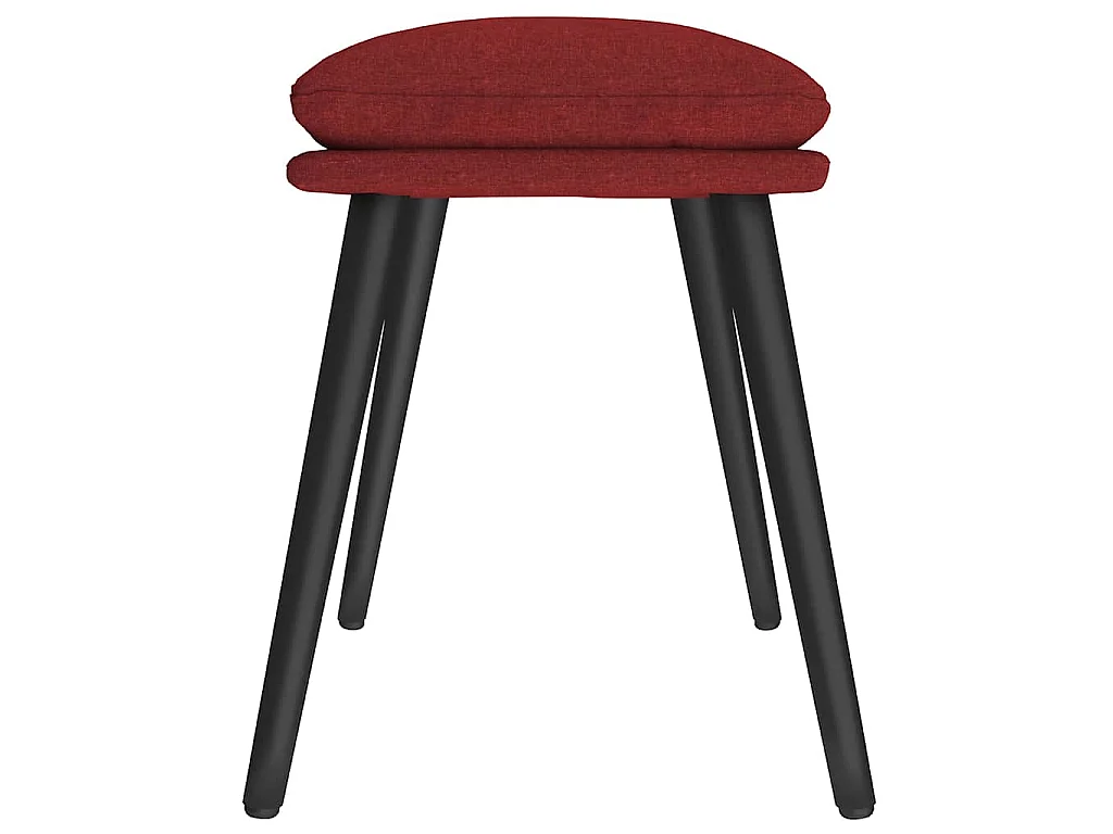 Repose-pied Rouge 45x29,5x35 cm Tissu
