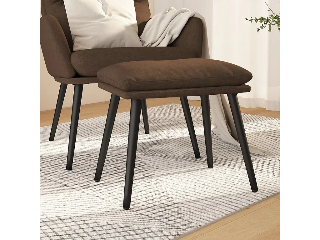 Repose-pied Marron 45x29,5x35 cm Tissu