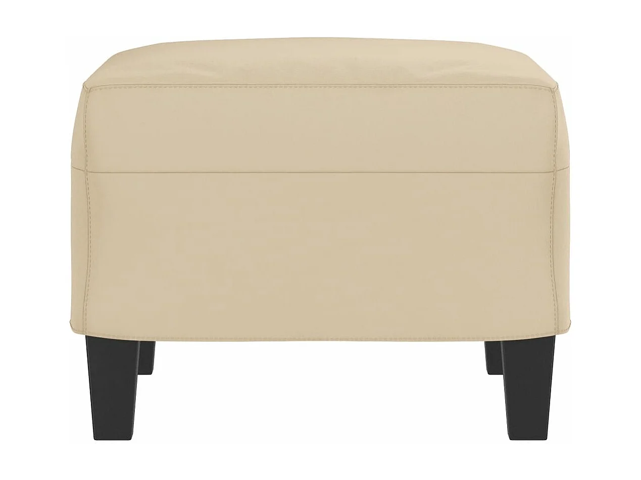 Fußhocker Creme 60x50x41 cm Mikrofasergewebe