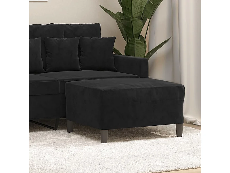Fußhocker Schwarz 70x55x41 cm Samt